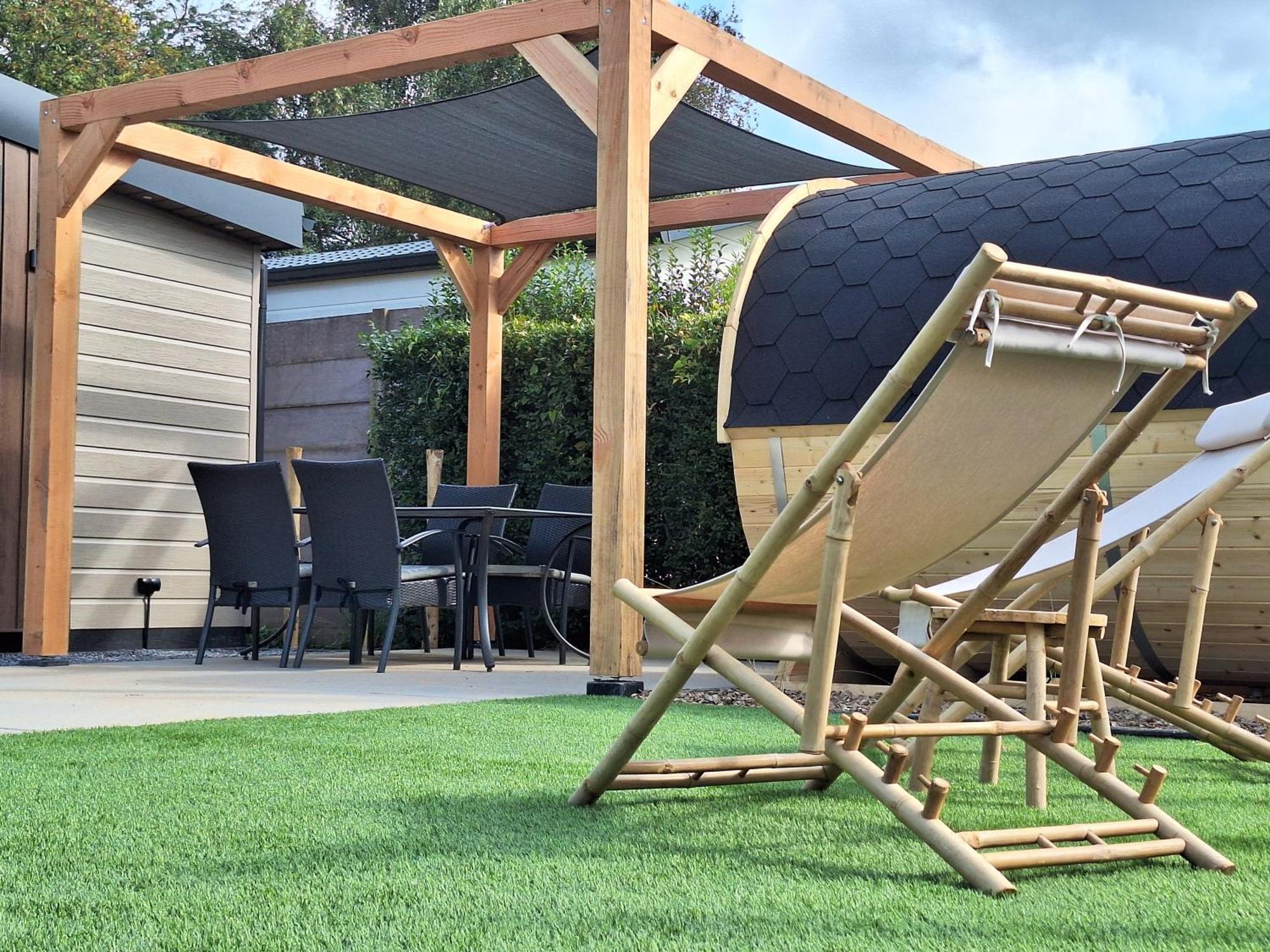 'Relax Lodge Sea' - Wellness Lodge In Zeeland - Private Sauna - Airco - Garden - Outdoor Swimming Pool - Free Wifi, Towels & Bed Linen Heinkenszand Buitenkant foto